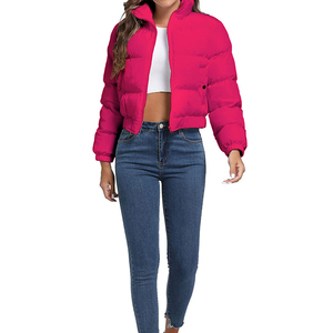 Vestes d'hiver longues à manches longues pour femmes personnalisées 2026, style ample, en coton, avec poches, fermeture éclair, doudoune, veste d'extérieur - Product Image 4