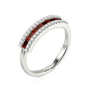 Bague Jeulia Classic Sapphire Invisible en argent sterling - Product Image 2