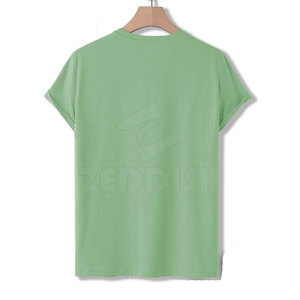2025 Men's Streetwear Blank T-Shirts Loose Fit O-Neck 100% Cotton High Quality Anti-Wrinkle Customizable Knitted Fabric Solid - Product Image 2