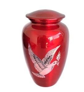 Hermosa urna de cremación de aluminio hecha a mano para adultos humanos Nueva adición a la colección funeraria Urna de entierro de metal de tamaño personalizado - Product Image 1