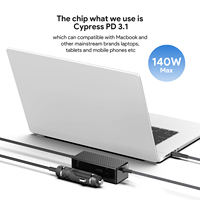 HKY 140W adaptateur cc USB-C 12V 24V entrée cc vers chargeurs et adaptateurs d'alimentation cc chargeur de voiture TYPE C