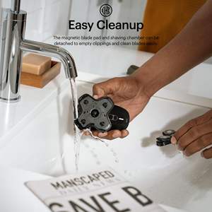 Tondeuse à barbe et cheveux pour homme à lame réglable, kit en acier inoxydable, alimentée par batterie, technologie de sécurité IPX7 pour barbiers - Product Image 3