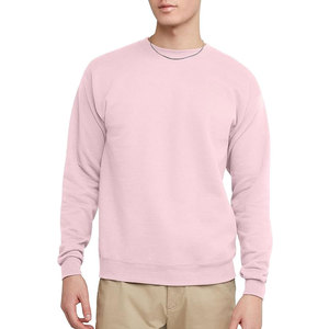 Sudadera de Hombre de Felpa con Mezcla de Algodón, Sudadera Lisa con Cuello Redondo, Sudadera Clásica - Product Image 1