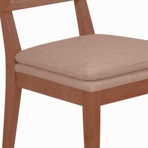 Elegant Dark Brown Solid Wood Dining Chair with Natural Cane Back Upholstery for Bedroom <b>Hotel</b> Outdoor Villa Use - Product Image 4