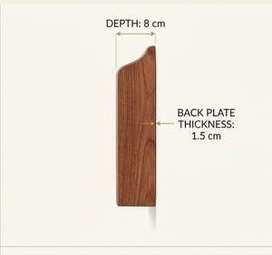 Wood Wall Mounted Storage <b>Rack</b> Minimalist Design Durable Back <b>Plate</b> Thickness 1.5cm - Product Image 1