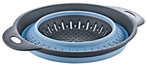 กระชอนผ้าพับได้ รีไซเคิลได้ ผลิตด้วยกระบวนการฉีดขึ้นรูป ทันสมัย สำหรับครัว ใช้กรองผลไม้ ผัก พาสต้า ความจุ 3-6 ลิตร พับเก็บได้ - Product Image 3