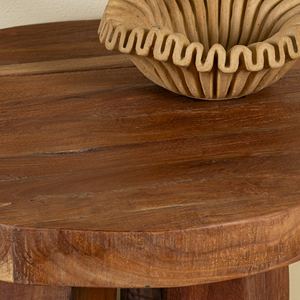 Mesa de Centro Rústica de Madera Maciza Hecha a Mano con Tapa Redonda y Diseño de Patas Únicas, Muebles para Sala de Estar Ecológicos - Product Image 2
