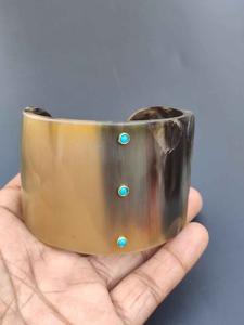 สร้อยข้อมือเขาควายทำด้วยมืออุปกรณ์เสริมเป็นมิตรต่อสิ่งแวดล้อมสำหรับเป็นของขวัญปาร์ตี้ - Product Image 4