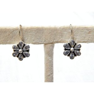 925 argent Sterling boucle d'oreille goujon fait à la main Floral Zircon pierre précieuse boucle d'oreille à facettes diamant pierre principale cadeau - Product Image 2