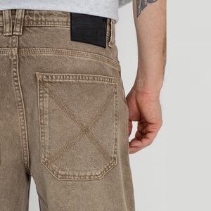 Nouvel arrivage : Jeans baggy unisexe taille haute coupe droite de luxe sur mesure pour hommes – Vente en gros fabricant - Product Image 5