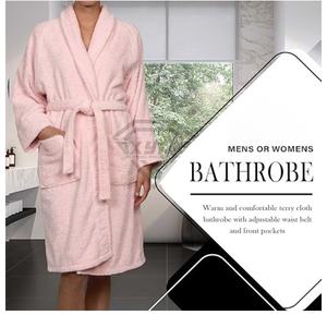 Peignoir éponge unisexe direct d'usine 100% coton-doux et absorbant personnalisable pour hôtels Resorts Spa usage domestique pour hommes et femmes - Product Image 3