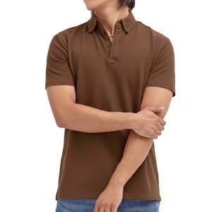 เสื้อผู้ชายไซส์ใหญ่พิเศษ ผ้าถักระบายอากาศ สีพื้น สำหรับงานทางการ รับทำป้ายและบรรจุภัณฑ์ตามสั่ง ขายส่ง - Product Image 1