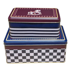 The Nutcracker Parade Collection Metal 2 Pcs Rectangular Storage Box Set - Product Image 1