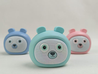 Mini haut-parleur en forme d'ours avec lampe LED, haut-parleur sans fil portable, lecteur de musique BT de type C