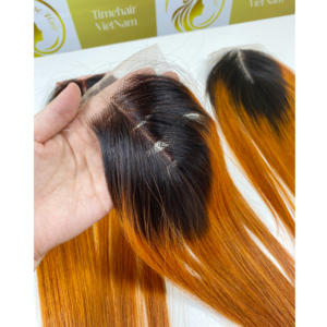 Extensions de cheveux personnalisées de haute qualité avec cuticule alignée dentelle vietnamienne HD couleur orange donneur unique - Product Image 6