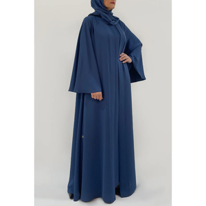 Envío rápido 2025 nuevo Abaya Femmes Robe Musulmane Nida Ruffle Style One Piece Jilbab Abaya mujeres vestido musulmán - Product Image 4