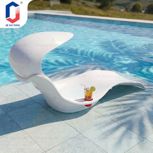 Chaise longue pliable réglable avec coussin, résistante aux intempéries, pour piscine, plage, patio, maison, hôtel, resort, chaise de loisirs - Product Image 2