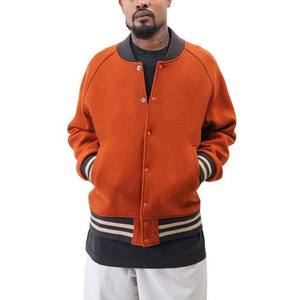 Chaquetas de béisbol para hombre a la venta fabricante de ropa de calle chaquetas de hombre OEM por encargo manga de cuero de lana de alta calidad - Product Image 4