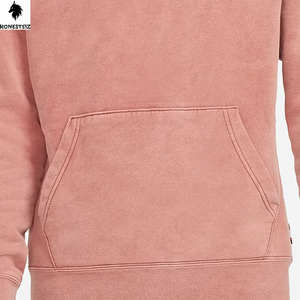 เสื้อฮู้ดสวมหัวของผู้ชายผ้าโพลีเอสเตอร์ผ้าฝ้าย100% น้ำหนักเบาย้อมสีล้วนดีไซน์ตามสั่ง - Product Image 6