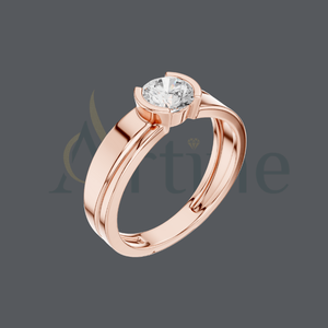 Stun Blinds 14K Anillo chapado en oro de lujo para hombres Estilo de banda de boda - Product Image 1