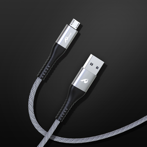Micro Cable de carga rápida de 2M, chaqueta de nailon con blindaje trenzado de Conductor de cobre puro plateado de 3A para TELÉFONO MÓVIL - Product Image 6