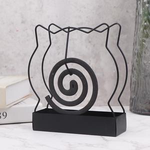 <b>Gold</b> Metal Mosquito Coil Holder Elegant Decorative Stand Organizer Religious Eco-Friendly Indian Home Kitchen Hotel Coil Incense - Product Image 4