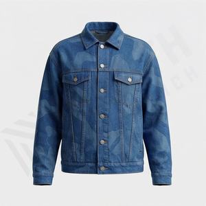 Custom Casual Denim <b>Trucker</b> <b>Jacket</b> for Men Big & Tall Sizes 100% Cotton Shell Front Logo Option Breathable Winter <b>Jacket</b> - Product Image 1