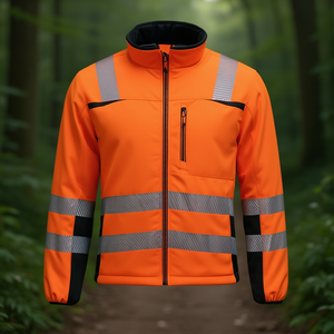 Orange/Black Trendline <b>High</b>-Viz Workwear <b>Softshell</b> <b>Jacket</b>-Prevent - Product Image 3