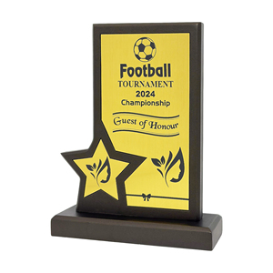 Elegante trofeo de madera, diseño personalizado para eventos corporativos, uso profesional, otro reconocimiento, madera ecológica hecha - Product Image 1