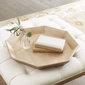 Bandeja de madera de mango decorativa elegante, bandeja de servicio ecológica con borde personalizado para el hogar y el restaurante, producto de alta venta - Product Image 4