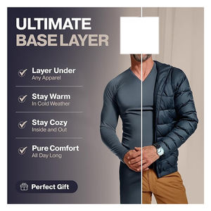 Ropa Interior Térmica Larga de Moda para Hombre, Conjunto de Capa Base Forrada de Felpa para Clima Frío - Product Image 3