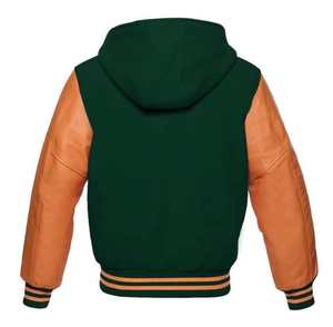 Veste universitaire Letterman de baseball personnalisée de haute qualité du fabricant OEM décontracté chenille broderie cuir manches coton - Product Image 2