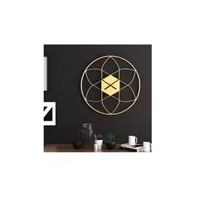 Reloj de pared de Metal de latón de la mejor calidad 100% para accesorios de Arte de oficina Reloj de pared de diseño de hoja dorada de Azora Industries - Product Image 6