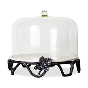 Support à gâteau en bois et verre de luxe, fait à la main, antiadhésif, réutilisable, meilleur prix, dôme de présentation de desserts décoratif - Product Image 2