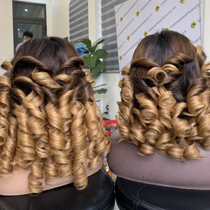 Bouncy Curl 100% Virgin Remy Hair Vietnam Transparent HD Frontal Double Noeuds Trame Unique Perruque Couleur Naturelle 1b - Product Image 1