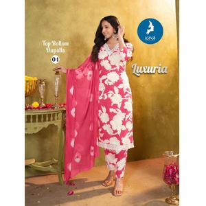 Nouveau pantalon exclusif en rayonne Kurti ensemble Nazneen Dupatta dernier design indien pakistanais prix de gros pour les vêtements pour femmes - Product Image 1