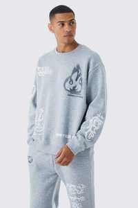 Ensemble de survêtement unisexe en coton 100% imprimé sur mesure, pantalon de survêtement évasé et sweat à capuche zippé, avec ourlet évasé, en rouge - Product Image 6