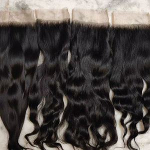 4X4 5X5 6X6 Cierre de encaje transparente 100% Cierres de cabello Remy virgen indio sin procesar India cutícula alineada textura Natural - Product Image 2