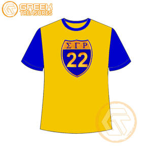Venta al por mayor Sigma Gamma Rho mujeres camiseta hermandad ropa algodón Jersey alta calidad transpirable camiseta mujeres ropa griega - Product Image 1