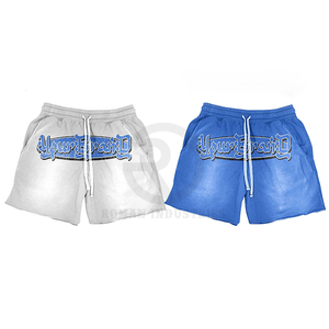 Ensemble deux pièces en coton d'été pour hommes, nouveau short décontracté respirant et costumes en tissu éponge de couleur unie, vente en gros - Product Image 5
