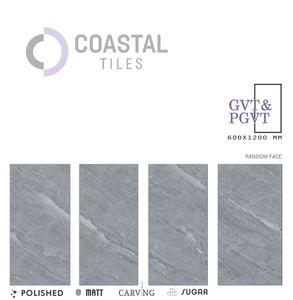 กระเบื้องพอร์ซเลนขัดเงา GEMMA GREY 9 มม. ขนาด 600x1200 มม. / 2x4 ดีไซน์โมเดิร์นคลาสสิก กระเบื้องอิฐทนไฟคุณภาพพรีเมียม ได้รับการรับรองมาตรฐาน CE - Product Image 1