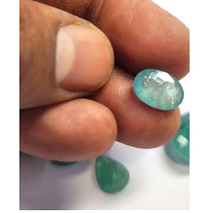 24 piezas de Esmeralda zambiana natural de 10mm a 17mm faceta ovalada 113 Cts lote Iroc ventas alta calidad Panna piedras preciosas sueltas cortadas US $113 - Product Image 3