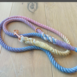 Pastel Lead Customized Colored Cotton Rope Handmade Dog <b>Leash</b> <b>Pet</b> <b>Leash</b> Set - Product Image 2