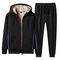 Survêtement décontracté pour femmes grandes tailles, chaud, respirant, écologique, doublure en polaire, fermeture éclair, 95% polyester, 5% élasthanne, couleur unie