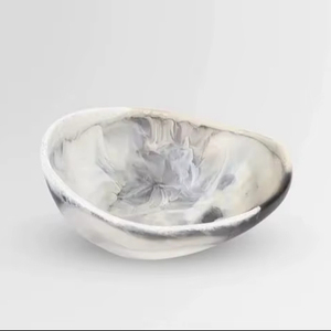 Ensemble de bols de service jetables non revêtus en résine sculptée à la main aspect marbre Style américain cadeau d'affaires maison - Product Image 1