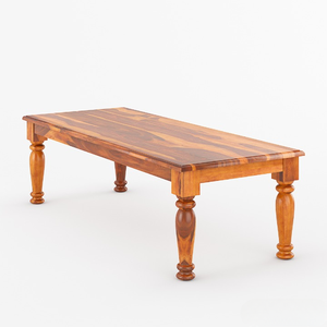 Juego de Comedor Moderno de Madera Maciza de 11 Piezas para 10 Personas con Patas de Metal Personalizadas y Sillas Estilo Misión - Product Image 5