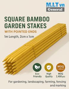 Poteaux en bambou carrés à extrémité pointue/idéaux pour la clôture de jardin et l'utilisation de plantation - Product Image 5