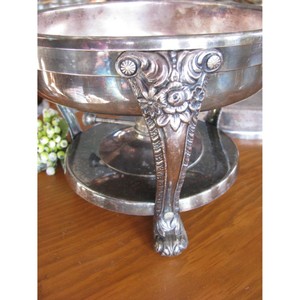 Plato de frotamiento de placa de plata vintage de bajo precio con quemador de alcohol para restaurante y Hotel, boda - Product Image 6