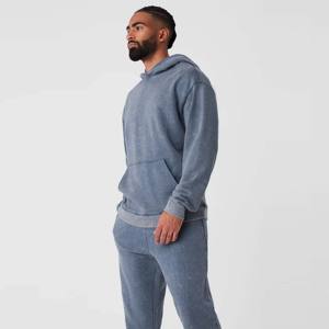 Sweat à capuche en coton pour hommes-Sweat à capuche doublé polaire doux et confortable avec cordon de serrage réglable et poche avant, parfait pour les loisirs - Product Image 3