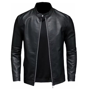 Chaqueta de Cuero de Oveja para Motociclistas, Moda Masculina, Nueva Llegada, Alta Calidad, Cuero Genuino, Venta al Por Mayor OEM - Product Image 5